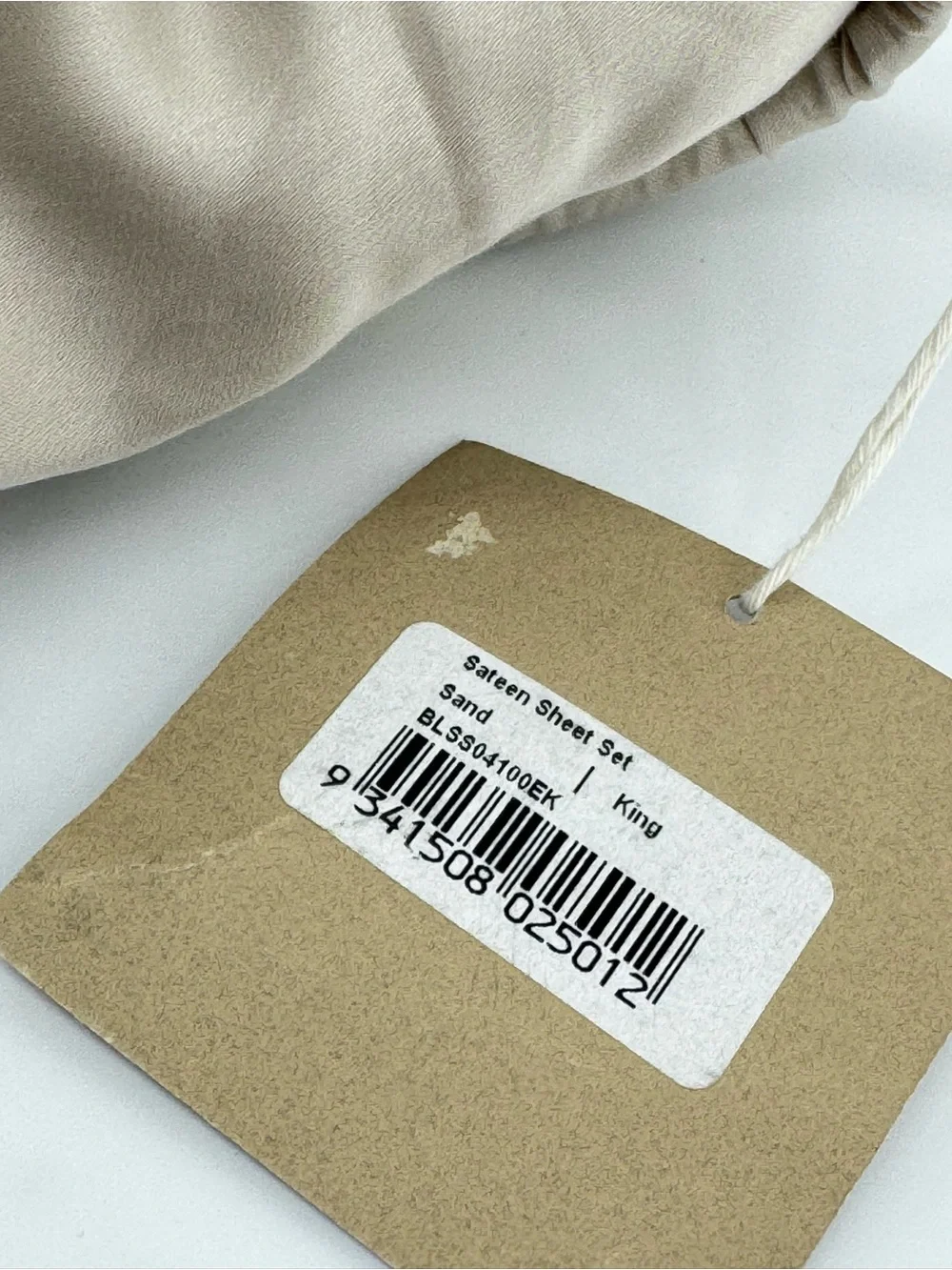 Ettitude Bamboo King Size Sateen Sheet Set Color Sand NWT